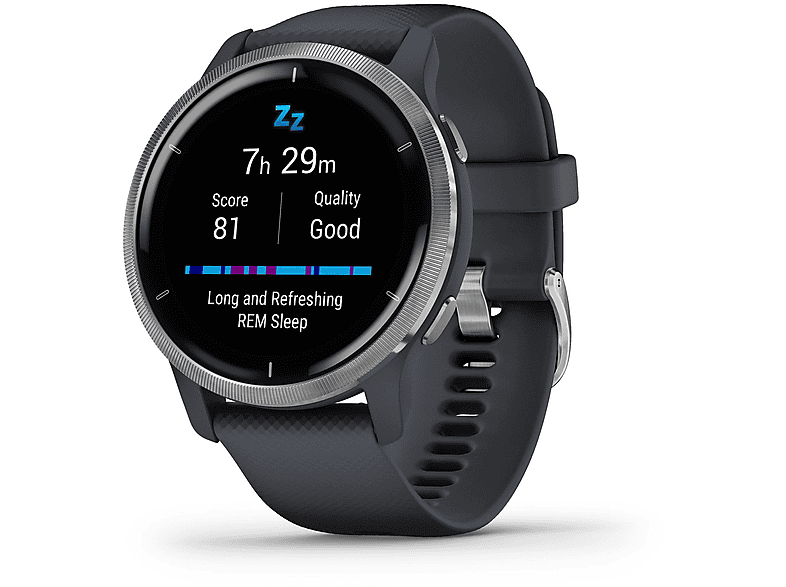 Smartwatch - Garmin VENU 2 SILVER, Azul, 135-200 mm, 1,3 "
