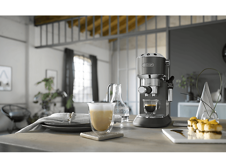 Cafetera express - Delonghi EC785.GY, 15 bar, 1300 W, 2 tazas, beige