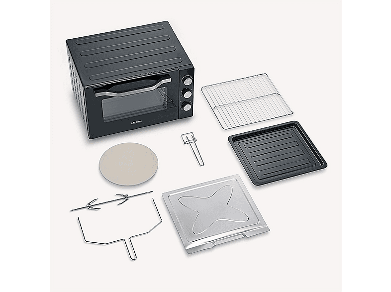 Horno de sobremesa - Severin TO 2073, 2200 W, 60 l, negro