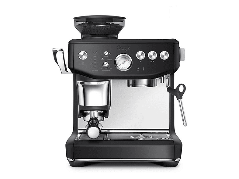 Cafetera express - Sage BARISTAIMPRESSTRUFFE, 15 bar, 1850 W, 480 ml, 2 tazas, Negro