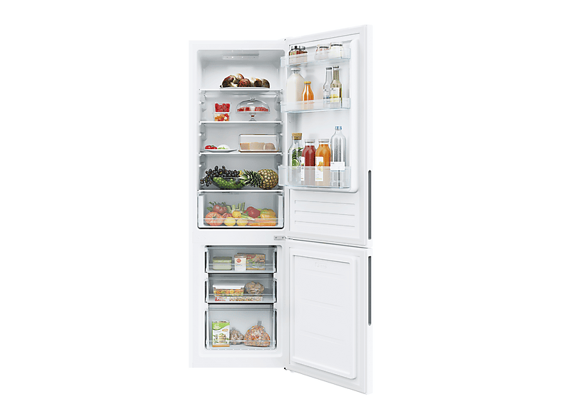 Frigorífico combi - Candy CCT3L517EW, Semi No Frost, Altura 1760 mm, Capacidad 260 l, Blanco