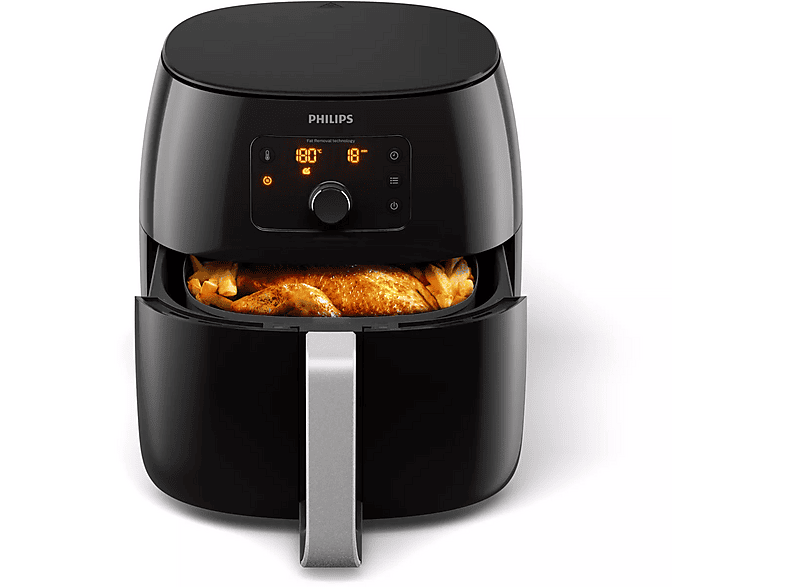 Freidora de aire - Philips HD9650/90, 2225 W, 1,4 kg, Negro