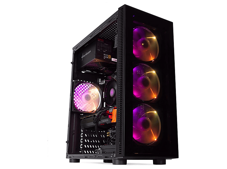PC Gaming - Arizone Katiusha II, Intel Core i7-11700F de 8 núcleos, con frecuencia base de 2.5 GHz y frecuencia turbo de 4.9 Ghz, 32 GB RAM, 2 TB SSD