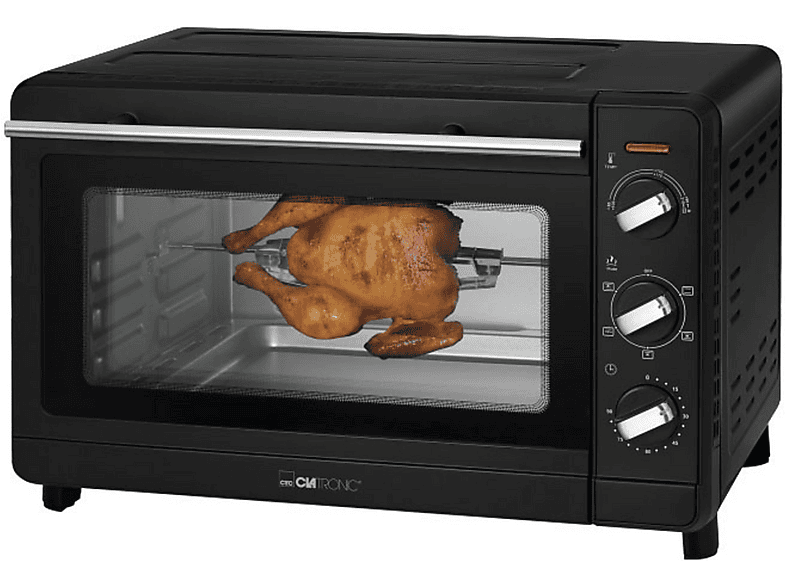 Mini horno - Clatronic MBG 3728, 1500W, 30 l, Negro