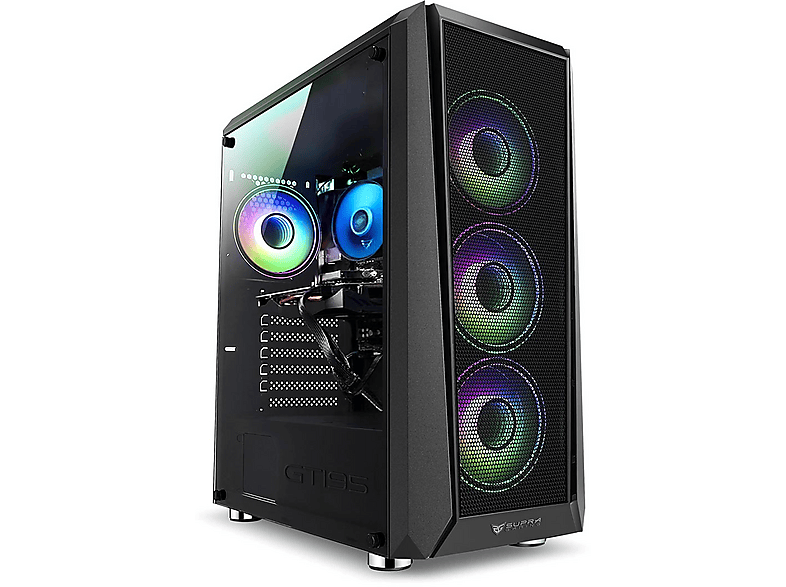 PC Gaming - PC Racing RYZEN 5 ORDENADOR SOBREMESA, AMD Ryzen™ 5 5600G, 16 GB RAM, 512 GB SSD, GeForce RTX™ 3060, Windows 11 Pro, Negro