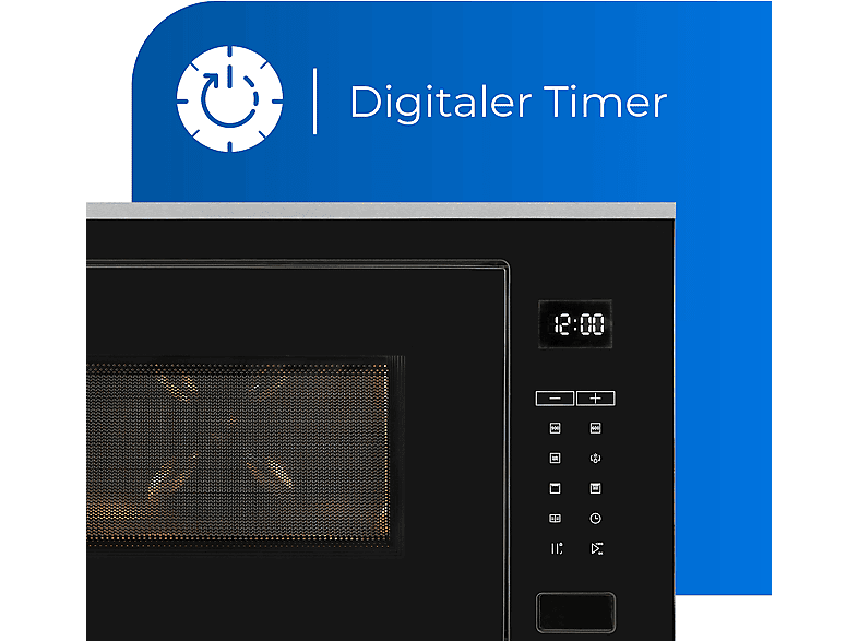 Microondas integrable - Exquisit AKLBB1697200028, 1450 W, 10 potencia, 25 l, Inox (ref. 102054143)