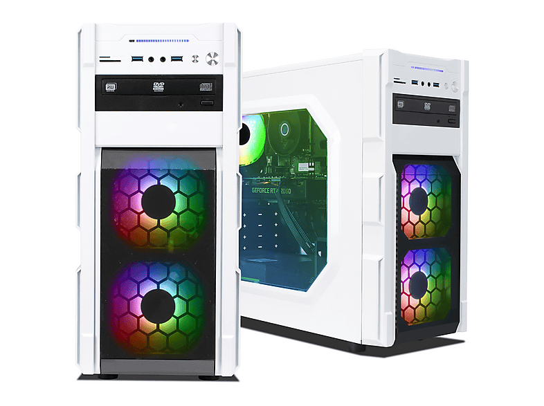 PC Gaming - Ankermann-PC Business Office, Intel Core i7-8700, 16 GB RAM, 500 GB SSD, GeForce RTX™ 2060, Windows 11 Pro, negro
