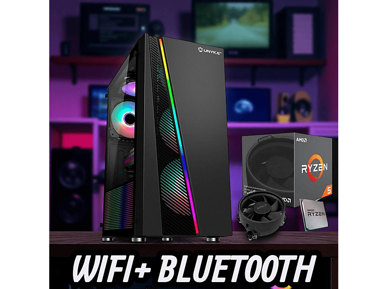 PC Gaming - Joybe Computers Gamer Avanzado AMD Ryzen 3 3200G, 16 GB RAM, 512 GB SSD, Radeon™ RX Vega 8, Windows 11 Pro, Negro
