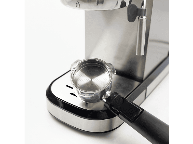Cafetera espresso - Gastronoma 18110001, 15 bar, 1350 W, 2 tazas, Plata
