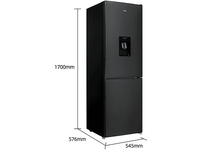 Frigorífico combi - Chiq FBM228NE4DE, No Frost Total, Deposito Agua 2L, No Frost, Altura 170 cm, Capacidad 231 l, Color Inox Oscuro