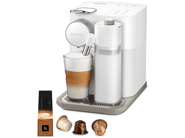 Cafetera de cápsulas - Delonghi EN640.W - GRAN LATTISSIMA OR, 19 bar, 500 ml, 1400 W, Blanco