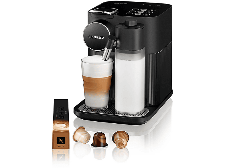 Cafetera de cápsulas - Delonghi EN640.B - GRAN LATTISSIMA, 19 bar, 500 ml, 1400 W, Negro