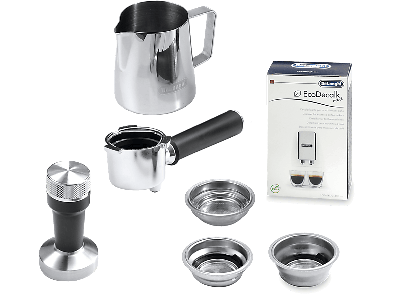 Cafetera express - Delonghi DEDICA ARTE EC885.GY, 15 bar, 1350 W, 2 tazas, Inox
