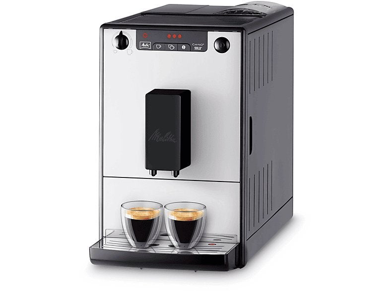Cafetera - Melitta E950-766, 15,0 bar, 1400 W, 2,0 tazas, Plata