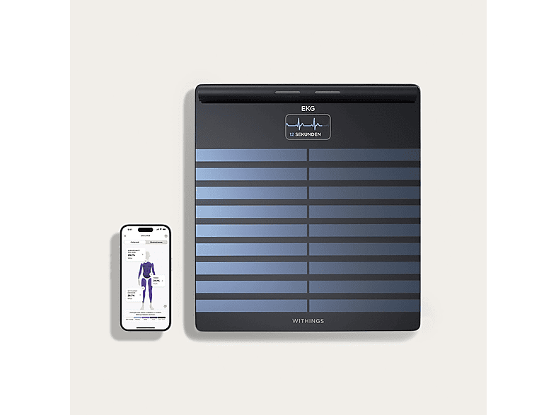 Báscula de baño - Withings WBS08-BLACK-ALL-INTER, Peso máximo 200 kg, Batería/s Fuente de alimentación externa, USB, Indicador Masa Corporal (IMC)