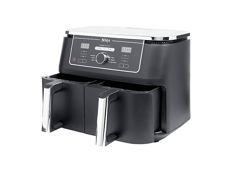 Freidora de aire - Ninja AF400EU FREI AIRE 6EN1 DOBLE 9.5L, 2470 W, Negro