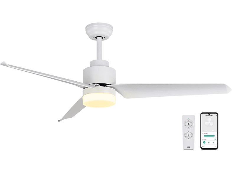 Ventilador de Techo - Spc SPC CONFORTO DC MAX 2, 43 W, 6 velocidades, Blanco
