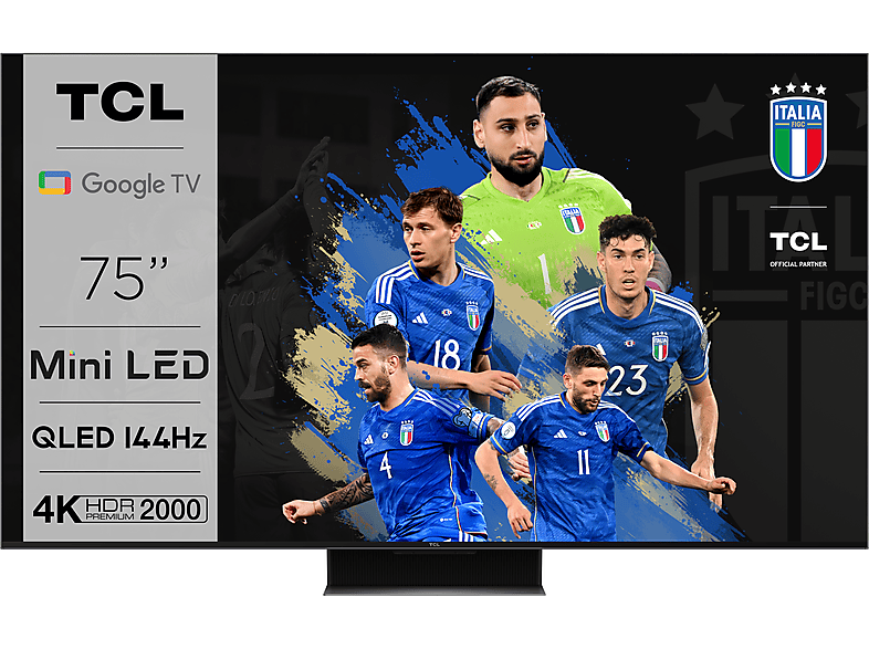TV Mini LED 75" - TCL 75C845, UHD 4K, Quad Core, Smart TV, DVB-T2 (H.265), Negro