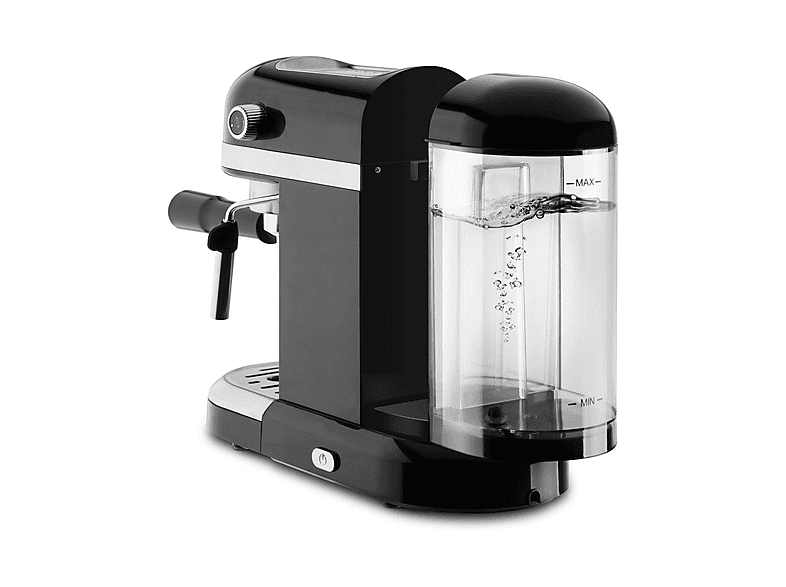 Cafetera express - Ufesa PALERMO BLACK 1350W, 20 BAR, SISTEMA DE CALENTAMIE, 1500 W, 2 tazas, Negro