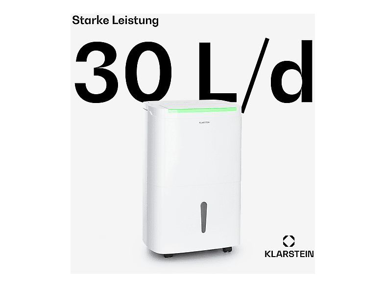 Deshumidificador - Klarstein DryFy Connect 30, 5 l, 30 m², Blanco