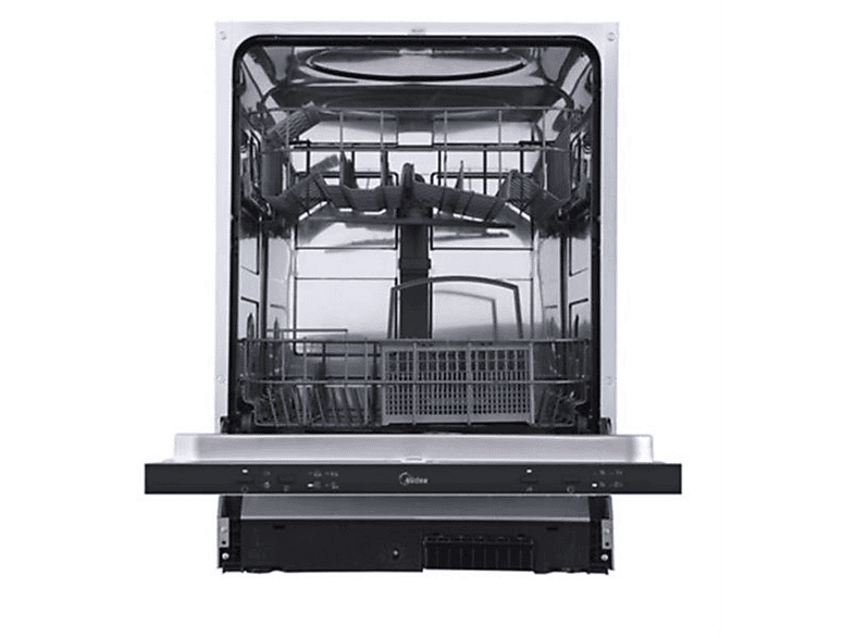 Lavavajillas integrable - Midea MID60S110.1, 12 servicios, 4 programas, 60,0 cm, Sin panelar