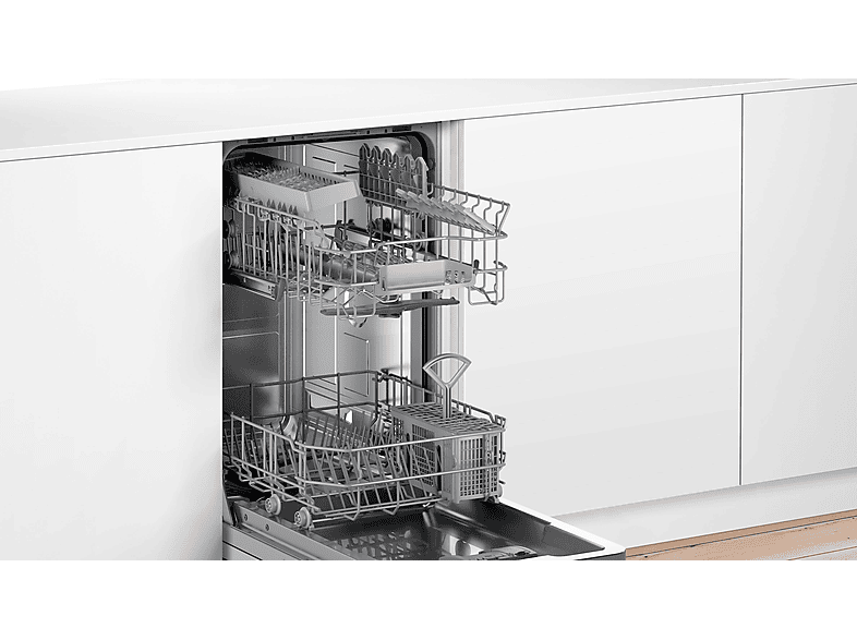 Lavavajillas integrable 45 cm - Bosch SPV2IKX10E, 9 servicios, 5 programas, 448 mm, Blanco