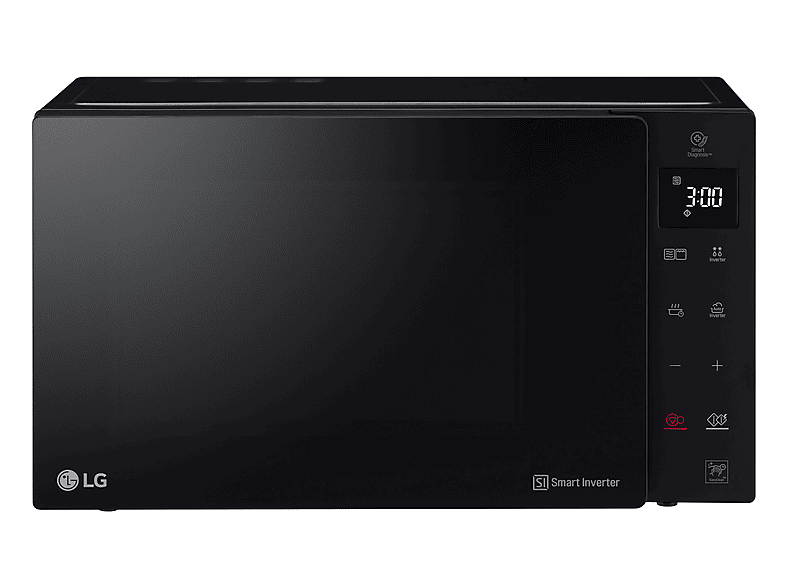 Microondas libre instalación - LG MH6535GIS, 900 W, 5 potencia, 25 l, Negro