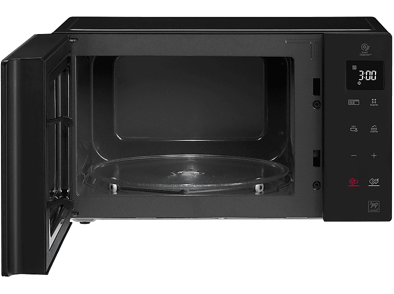 Microondas libre instalación - LG MH6535GIS, 900 W, 5 potencia, 25 l, Negro