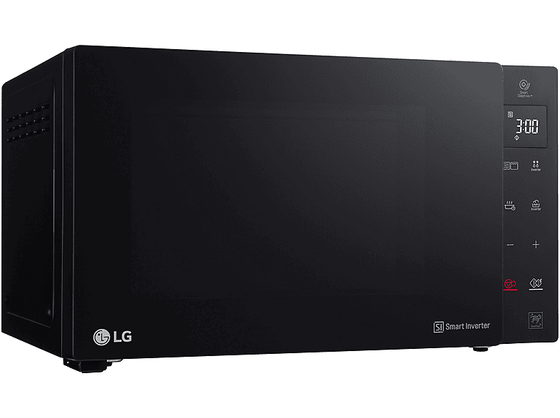Microondas libre instalación - LG MH6535GIS, 900 W, 5 potencia, 25 l, Negro