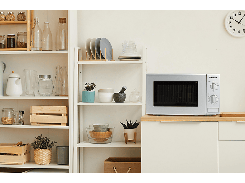 Microondas libre instalación - Panasonic NN-E221MMEPG, 800 W, 5 potencia, 20 l, Gris
