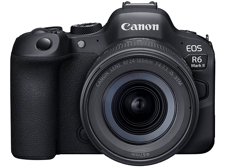 Cámara EVIL - Canon EOS R6 MARK II + RF 24-105mm f/4-7.1 IS STM, 25,6 megapixel, CMOS, Full HD 1080p, Negro