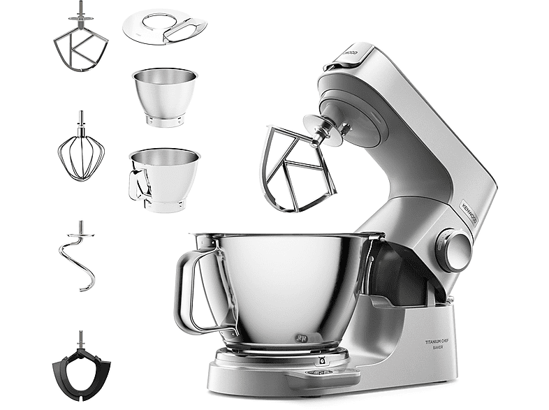 Robot de cocina - Kenwood KVC85.004SI, 1200 W, 5 l, Inox