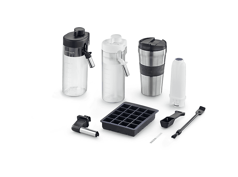 Cafetera express - Delonghi ECAM 450.86.T, 19 bar, 1450 W, 0,7 l, 6 tazas, Inox + Preto
