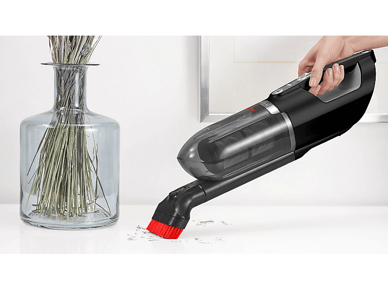 Aspirador escoba - Bosch BBH3ZOO28, 25,2 V, Potencia de succión 25 AirWatt, Depósito 0,4 l, Negro, Rojo