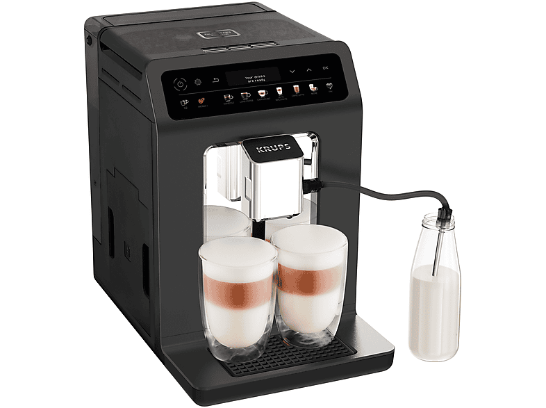 Cafetera express - Krups EA895N10, 15 bar, 1450 W, 9 tazas, Preto