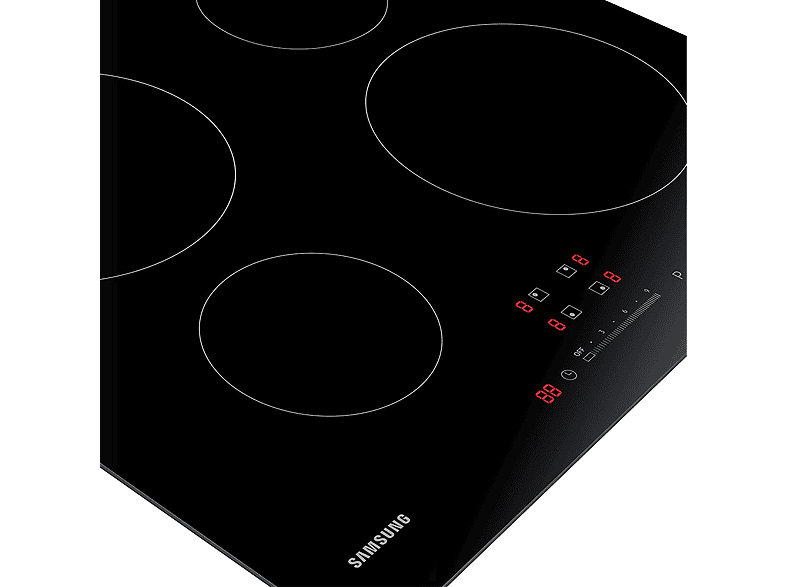 Placa de inducción - Samsung NZ64M3707AK/UR, 4 zonas, 590 mm, Negro