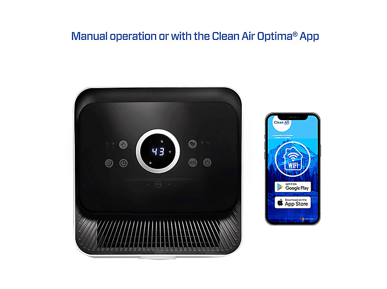 Deshumidificador - Clean Air Optima CA-707 Smart, 4 l, 70 m², Blanco