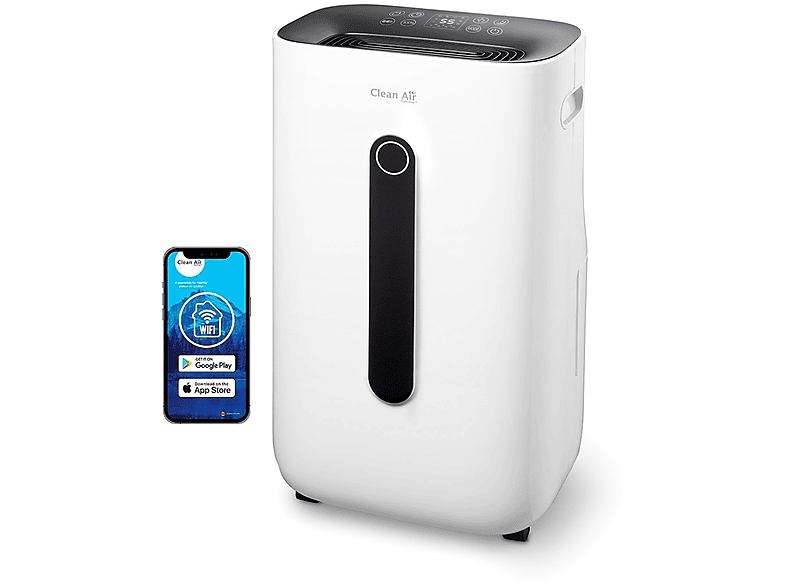 Deshumidificador - Clean Air Optima CA-706 Smart, 6,5 l, 70 m², Blanco