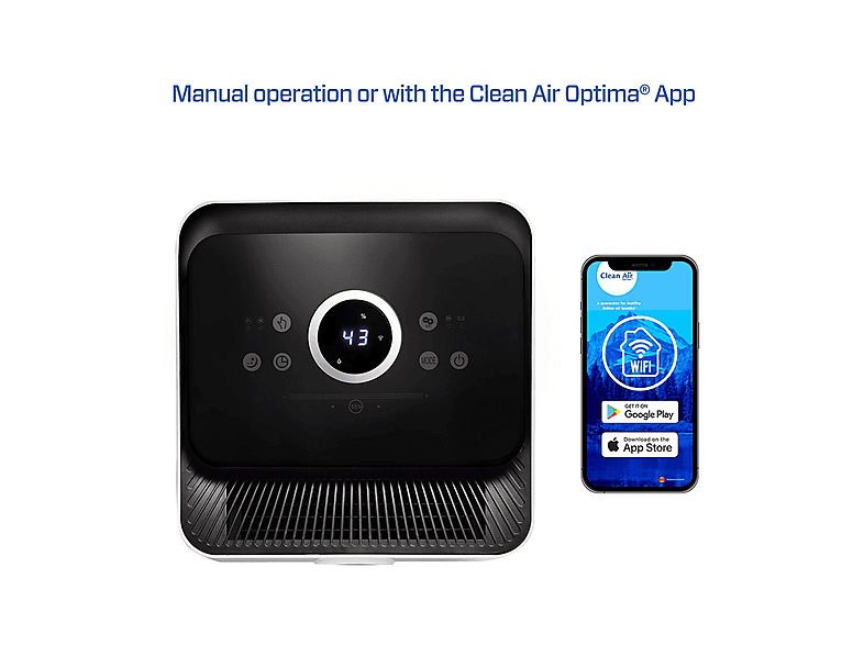Deshumidificador - Clean Air Optima CA-704 Smart, 3 l, 40 m², Blanco
