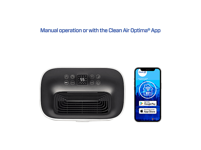 Deshumidificador - Clean Air Optima CA-705 smart, 6,5 l, 50 m², Blanco