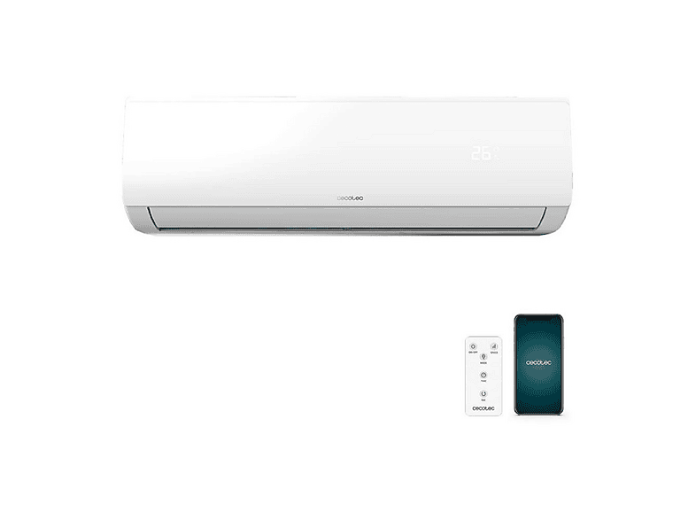 Split 1x1 - Cecotec 8185 AIRCLIMA 12000 SMARTFRESH CONNECTED, 12000 fg/h, Función Inverter, Blanco