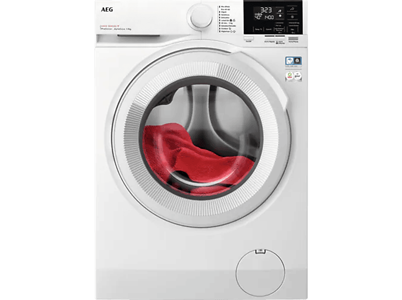 Lavadora carga frontal - AEG LFR6194O2Q, 9 kg, 1,400 rpm, 10 programas, Blanco