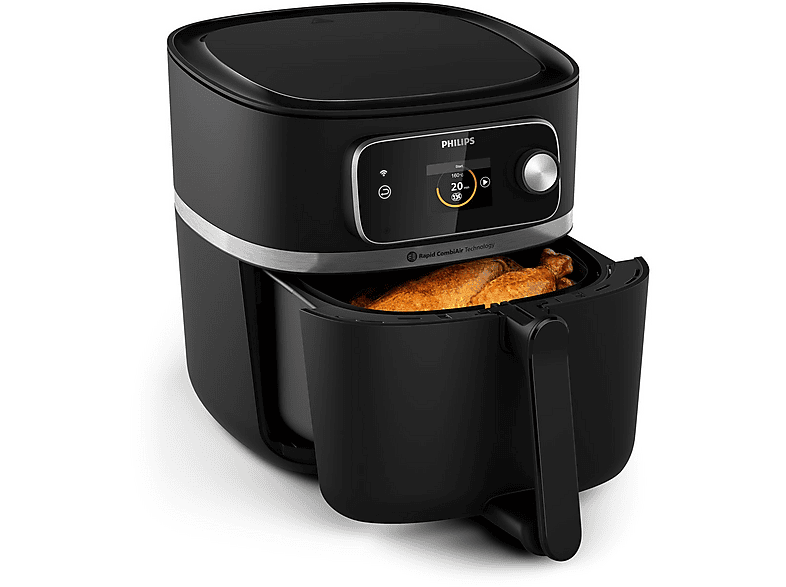 Freidora de aire - Philips HD9880/90, 2200 W, 0 l, Inox