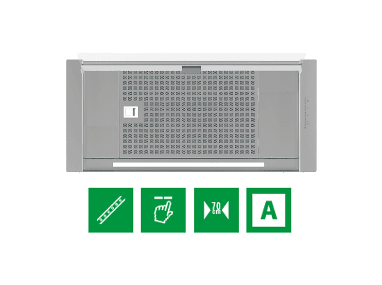 Campana de grupo filtrante - Cata 2187308 CORONA 70/B, 3 velocidades, 850 m³/h, 69 cm, Inox
