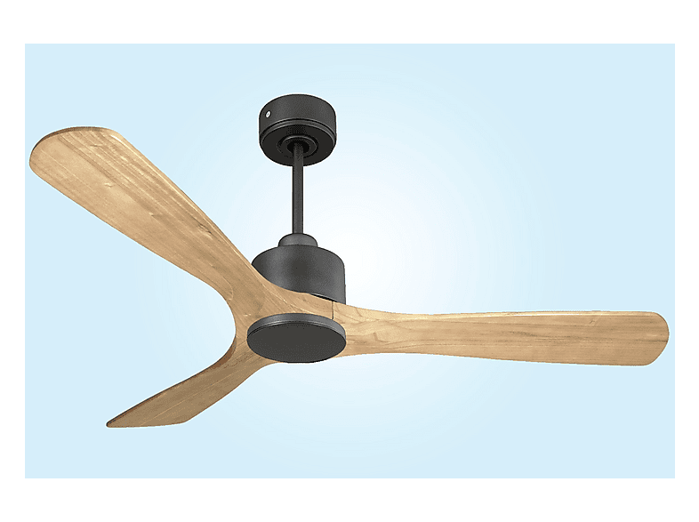 Ventilador de techo - Purline ParosD132C0365203, 6 velocidades, Negro