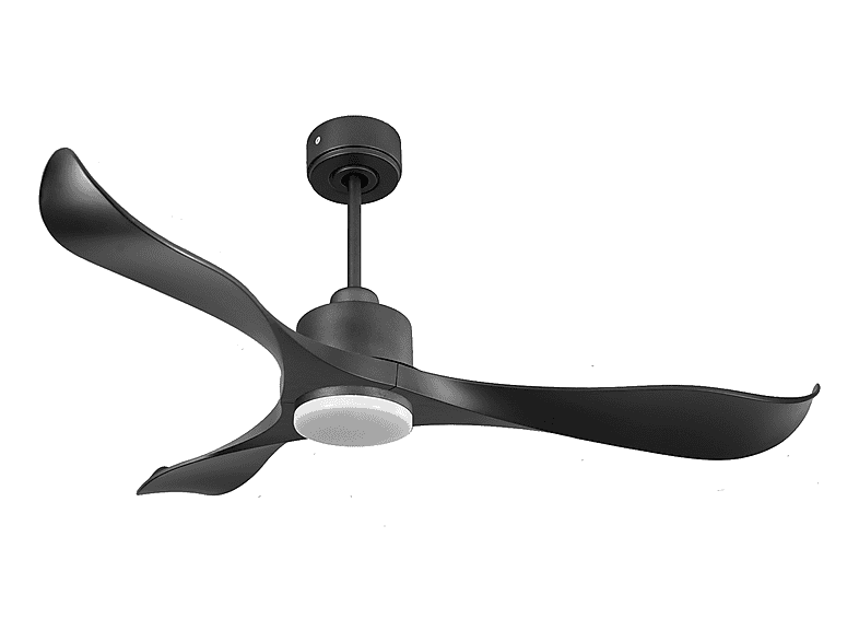 Ventilador de techo - Purline UtilaD132C03LED67823, 18 W, 6 velocidades, Negro