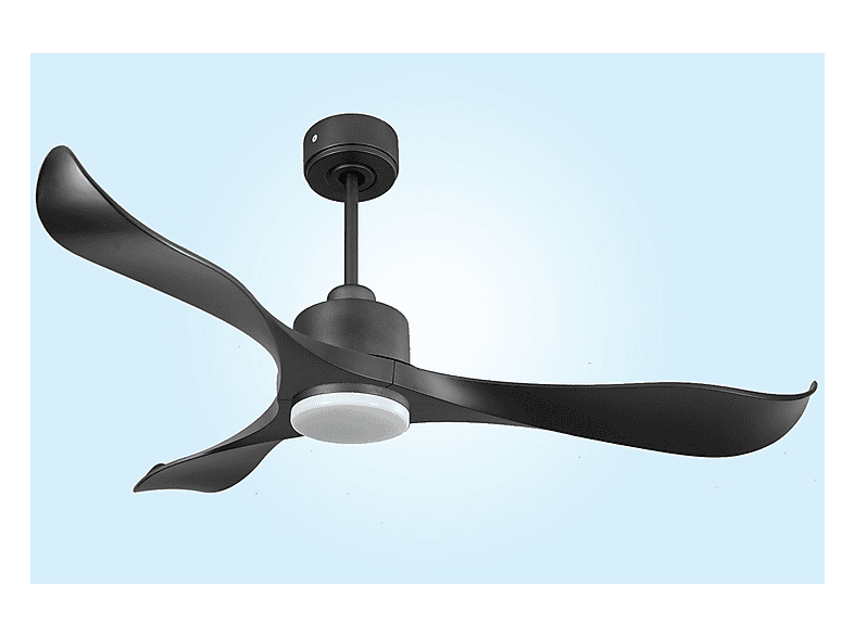 Ventilador de techo - Purline UtilaD132C03LED67823, 18 W, 6 velocidades, Negro