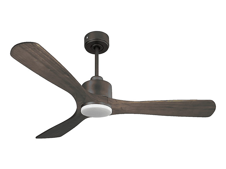 Ventilador de techo - Purline MoyoD132C03LED65271, 18 W, 6 velocidades, Negro