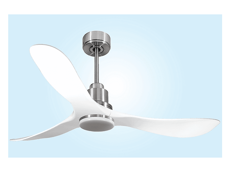 Ventilador de techo - Purline TongaD132C04LED67078, 18 W, 6 velocidades, Plata