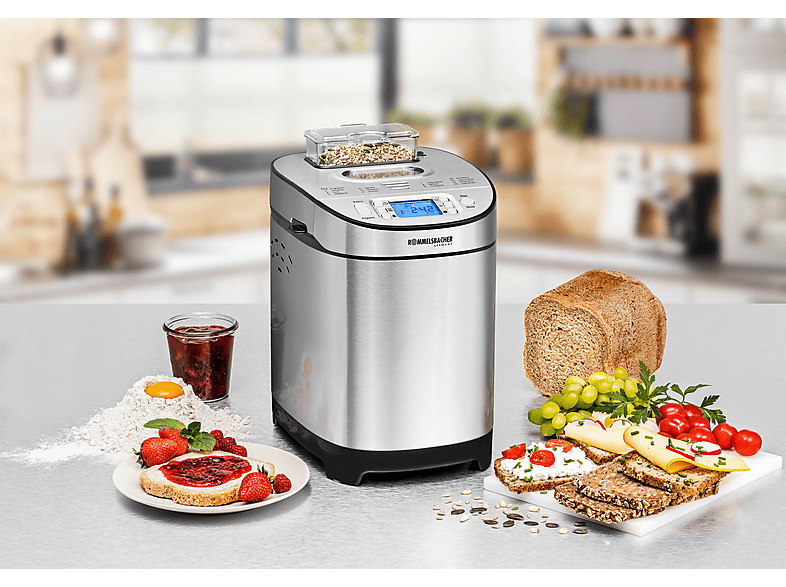 Panificadora - Rommelsbacher BA 550, Acero inoxidable